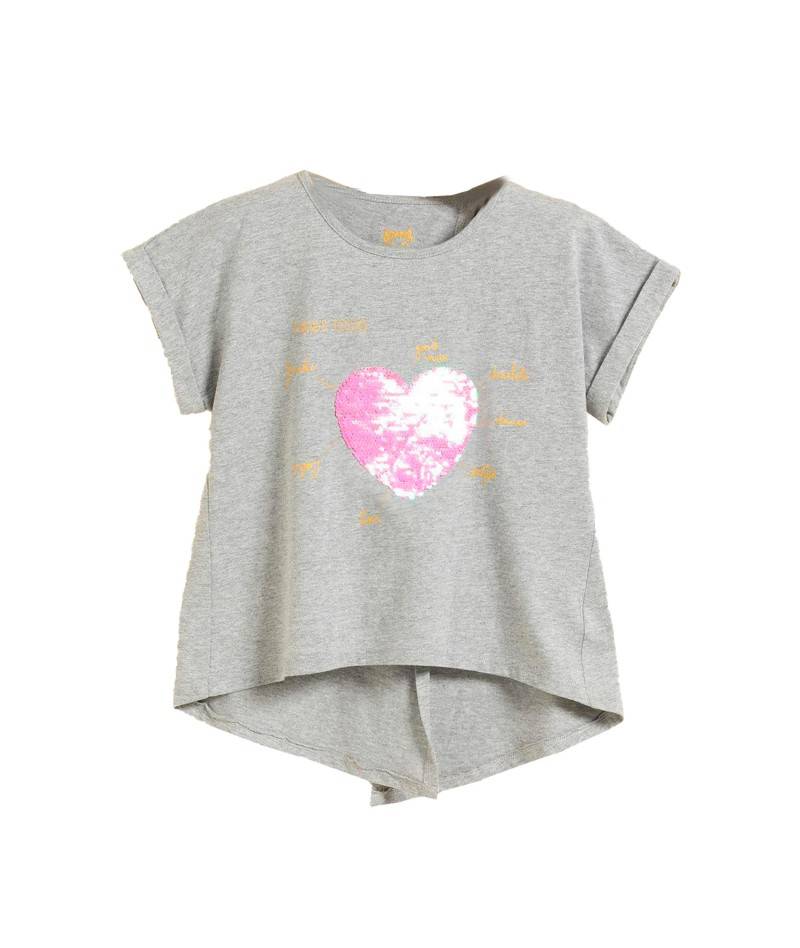 Camiseta gris para niña Talla 3-4 años